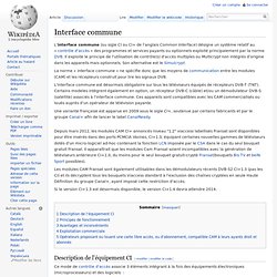 Interface commune (CI)