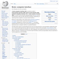 Brain–computer interface