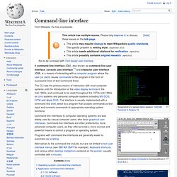 Command-line interface