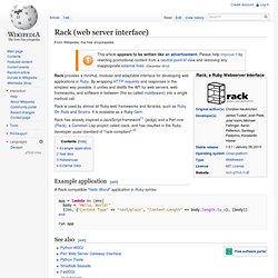 Rack (web server interface)
