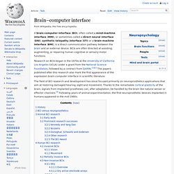 Brain–computer interface