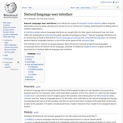 Natural language user interface