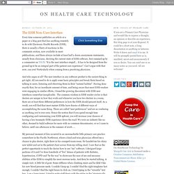 The EHR Non-User Interface