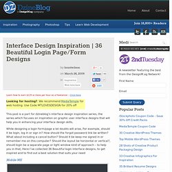 36 Beautiful Login Page/Form Designs