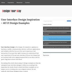 User Interface Design Inspiration - 40 UI Design Examples