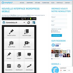 Nouvelle interface Wordpress mobile