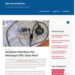 Arduino Interface for Mitutoyo SPC Data Port – New Screwdriver