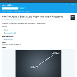 How To Create a Sleek Audio Player Interface in Photoshop