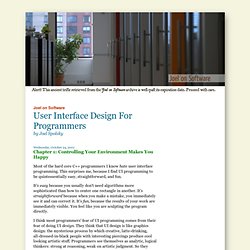 User Interface Design For Programmers