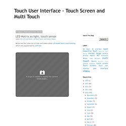 LED Matrix as light, touch sensor