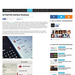 45 iPad iOS Interface Showcase - Inspiration