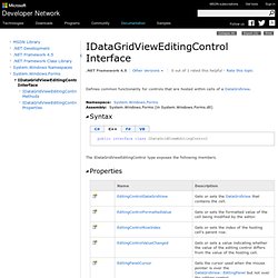IDataGridViewEditingControl Interface (System.Windows.Forms)
