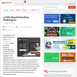 Tabs for interfaces