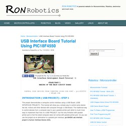 USB Interface Board Tutorial Using PIC18F4550