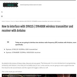 How to interface with SYN115 / SYN480R wireless transmitter and receiver with Arduino – idyl.io