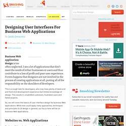Designing User Interfaces For Business Web Applications - Smashi