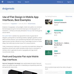 Use of Flat Design in Mobile App Interfaces, Best Examples