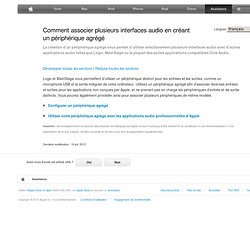 Comment regrouper plusieurs interfaces audio en créant un périphérique agrégé sur Mac OS X 10.6 Snow Leopard