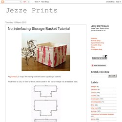 No-interfacing Storage Basket Tutorial