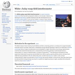 White–Juday warp-field interferometer