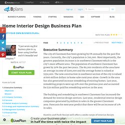 Home Interior Design Business Plan Sample