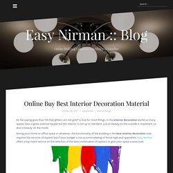 Online Buy Best Interior Decoration Material