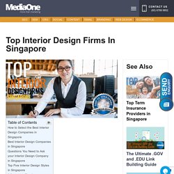 Top Interior Design Firms In Singapore