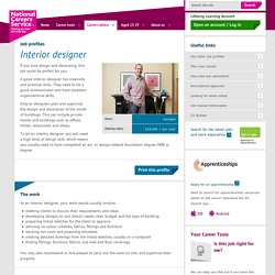 Interior Designer Job Information