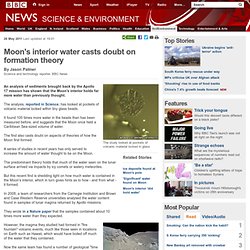 Moon's interior water casts doubt on formation theory