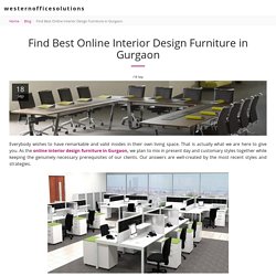 Find Best Online Interior Design Furniture in Gurgaon - westernofficesolutions