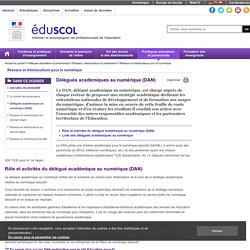 Réseaux et interlocuteurs - Délégués académiques au numérique (DAN)