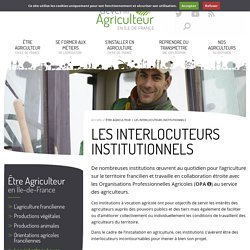 Les interlocuteurs institutionnels