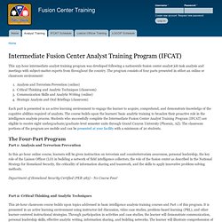 Intermediate Fusion Center Analyst Training Program (IFCAT)