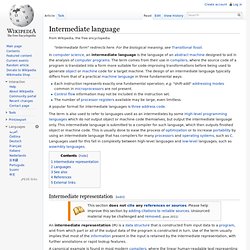 Intermediate language