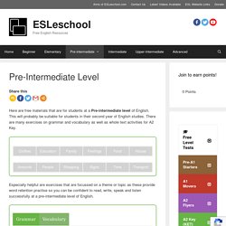 Pre-intermediate Level