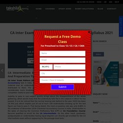 CA Inter Exam Pattern 2021 & CA Intermediate Syllabus 2021, Preparation Tips