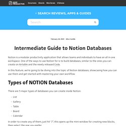 Intermediate Guide to Notion Databases — Keep Productive