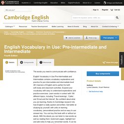 English Vocabulary in Use: Pre-intermediate and Intermediate