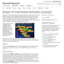 Boogie: An Intermediate Verification Language