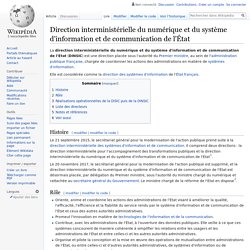 Direction interministérielle du numérique et du système d'information et de communication de l'État