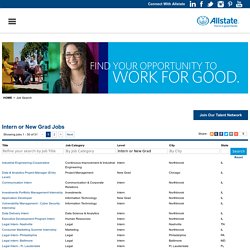 Intern or New Grad Jobs - Allstate Careers
