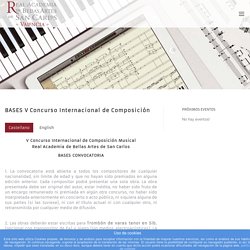 1405 V Concurso Internacional de Composición Musical Real Academia de Bellas Artes de San Carlos