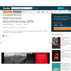 Manual de Cooperación Internacional descentralizada 2012