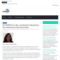 El COVID19, la 4ta. revolución industrial y las relaciones internacionales – Colegio de Internacionalistas de Venezuela