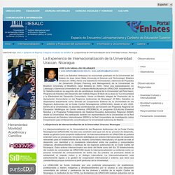 La Experiencia de Internacionalización de la Universidad Uraccan, Nicaragua