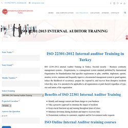 ISO 22301 Internal Auditor Training in Turkey