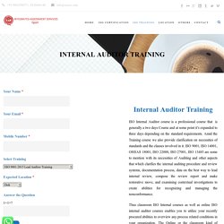 IAS Egypt ISO Internal Auditor Training