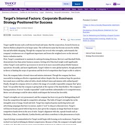 Target's Internal Factors: Corporate Business Strategy Positioned for Success