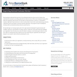 Internal Customer Service Training - Peter Barron Stark Companies