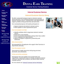 Internal Customer Service Seminar - presented by Donna Earl